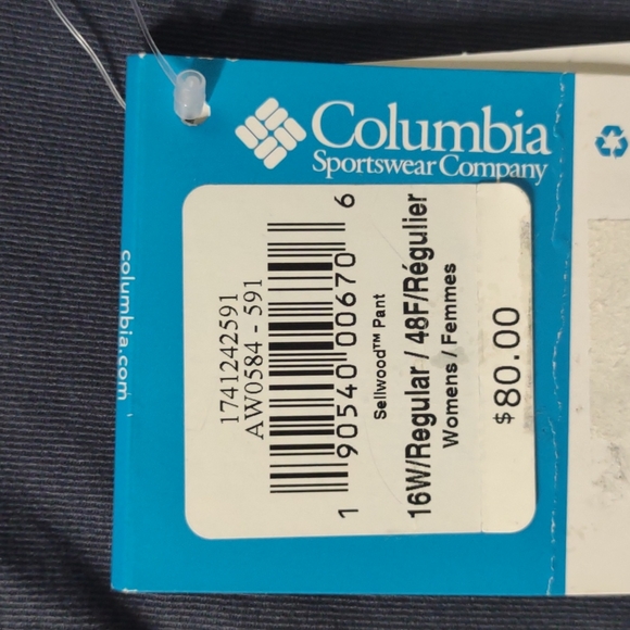 Women's Columbia Pants 16W Regular Straight Leg - Picture 2 of 5